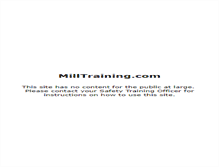 Tablet Screenshot of milltraining.com